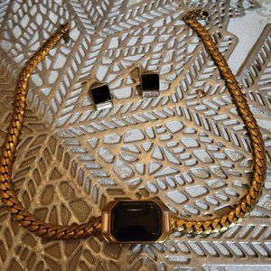 Trifari Stunning Necklace and Earring Set vintage heavy